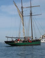 two masted schooner in Acapulco